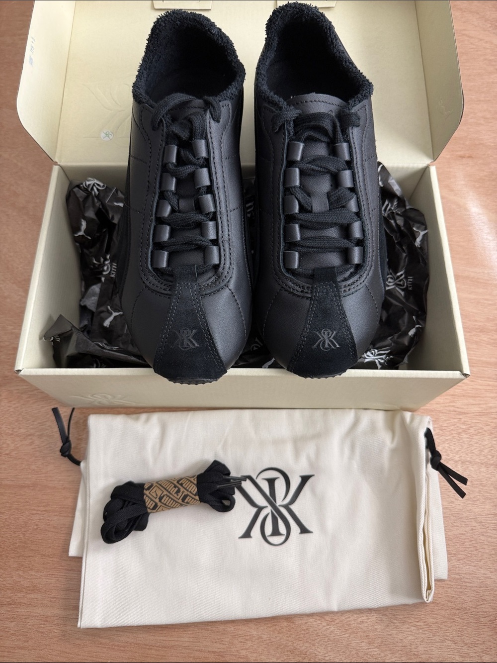 Kith X Puma H-Street Kith Leather Black Low-Top Athletic Sneakers (M 6-5/W 8)